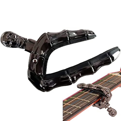 Stakee Punk-Gitarren-Kapodaster Universal-Gitarren-Tuner Einstellbarer Totenkopf-Gitarren-Kapodaster Universal-Instrumenten-Kapodaster zum von Stakee