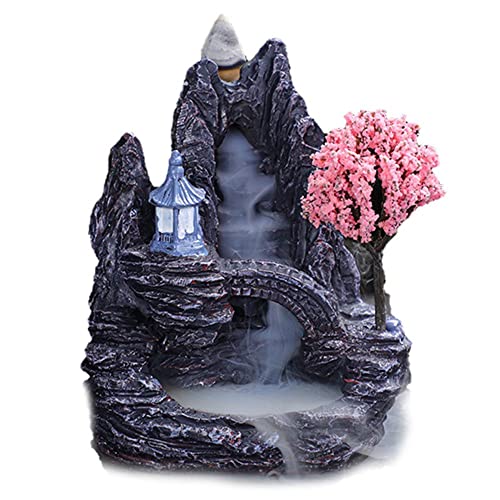 Stakee Weihrauchbrenner Ornamente Harz Backflow Weihrauch Brenner Wasserfall Berg Räuchisch Brenner Für Aromatherapie -duft von Stakee