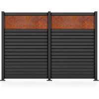 STAKET PRO Gartenzaun "Komplettzaun "Rhombus Mini" Breite 1200 mm + Cortenstahl" Zaunhöhe 180 cm, Zaunlänge 2,484 - 3,726 m STAKET PRO Gartenzaun "Komplettzaun "Rhombus Mini" Breite 1200 mm + Cortenstahl" Zaunhöhe 180 cm, Zaunlänge 2,484 - 3,726 m von Staket Pro