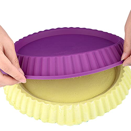 Stalf Silikon-Brownie-Backformen, Antihaft Tarte-Pfannen Zum Backen, 26cm Tortenform Silikon Tortenform Schnellwechsel Tortenplatte Für Gemüsepfannkuchen Pizza Taco von Stalf