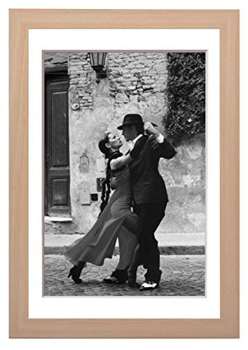 SD Bilderrahmen mit Passepartout – Fotorahmen in Buche 30mm breit - Außenmaß Passepartout 50x75 cm - für Bildgröße 40x60 cm - Rahmen mit Acrylglas von Stallmann Design