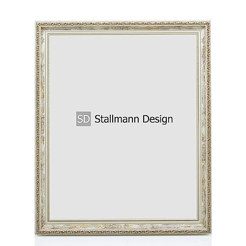 Stallmann Design Barockrahmen “OIA” | 13x18 cm | Vintage | Echtholz-Bilderrahmen antik | mit Kunstglas | Fotorahmen aus Holz im Vintagestyle von Stallmann Design