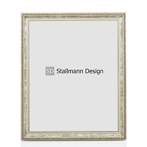 Stallmann Design Barockrahmen “OIA” | 50x100 cm | Vintage | Echtholz-Bilderrahmen antik | mit Kunstglas | Fotorahmen aus Holz im Vintagestyle von Stallmann Design