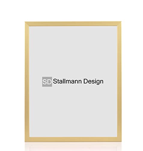 Stallmann Design Bilderrahmen 20x20 cm gold Holz mit Acrylglas Rahmen-Breite 20mm Posterrahmen Wechselrahmen von Stallmann Design