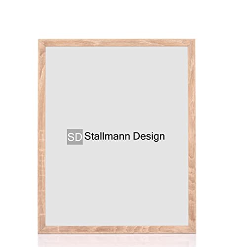 Stallmann Design Bilderrahmen 40x60 cm sonoma-eiche Holz mit Acrylglas Rahmen-Breite 20mm Posterrahmen Wechselrahmen von Stallmann Design