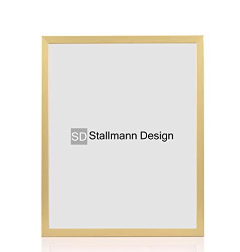 Stallmann Design Bilderrahmen 50x50 cm gold Holz mit Acrylglas Rahmen-Breite 20mm Posterrahmen Wechselrahmen von Stallmann Design