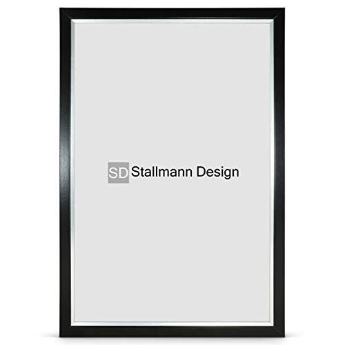 Stallmann Design Bilderrahmen My Frames 37,5x98 cm schwarz Rahmen Fuer Dina 4 und 60 andere Formate Fotorahmen Wechselrahmen aus Holz MDF mehrere Farben wählbar Frame für Foto oder Bilder von Stallmann Design