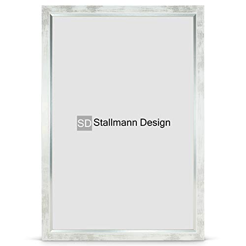 Stallmann Design Bilderrahmen my Frames 75x98 cm weiss gewischt Rahmen fuer Dina 4 und 60 andere Formate Fotorahmen Wechselrahmen aus Holz MDF mehrere Farben wählbar Frame für Foto oder Bilder von Stallmann Design