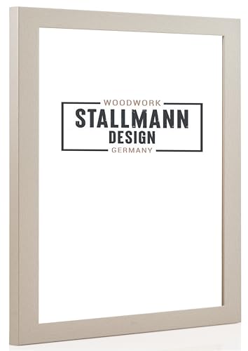 Stallmann Design Bilderrahmen New Modern 18x24 cm alu gebürstet Rahmen fuer Dina 4 und 60 andere Formate Fotorahmen Wechselrahmen aus Holz MDF mehrere Farben wählbar Frame für Foto oder Bilder von Stallmann Design