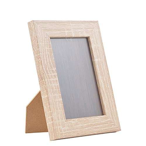 Stallmann Design Bilderrahmen-Set Holz Sonoma Eiche 3er Set 13x18 cm Bilderrahmen-Set mit Standfuß in verschiedenen Größen und Farben erhältlich Rahmen mit bruchsicherem Kunstglas von Stallmann Design