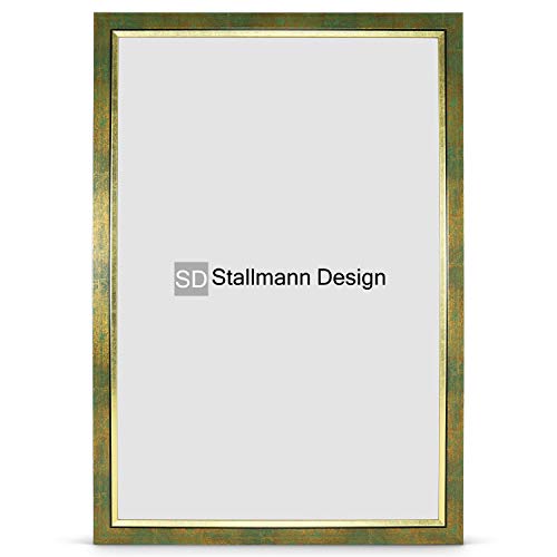 Stallmann Design Bilderrahmen my Frames 15x21 cm gold gewischt Rahmen fuer Dina 4 und 60 andere Formate Fotorahmen Wechselrahmen aus Holz MDF mehrere Farben wählbar Frame für Foto oder Bilder von Stallmann Design