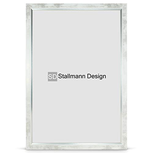 Stallmann Design 'My Frames' Bilderrahmen 18 x 24 cm | Farbe: Weiß-Silber gewischt | nostalgischer Retro Rahmen - kombiniert Used-Look mit modernem Flair Stallmann Design 'My Frames' Bilderrahmen 18 x 24 cm | Farbe: Weiß-Silber gewischt | nostalgischer Retro Rahmen - kombiniert Used-Look mit modernem Flair von Stallmann Design