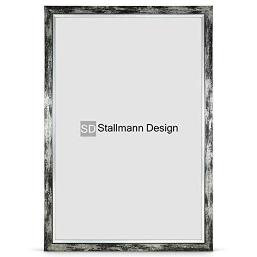 Stallmann Design Bilderrahmen my Frames 20x28 cm schwarz gewischt Rahmen fuer Dina 4 und 60 andere Formate Fotorahmen Wechselrahmen aus Holz MDF mehrere Farben wählbar Frame für Foto oder Bilder von Stallmann Design