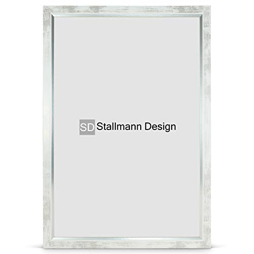 Stallmann Design Bilderrahmen my Frames 36x49 Puzzleformat cm weiss gewischt Rahmen fuer Dina 4 und 60 andere Formate Fotorahmen Wechselrahmen aus Holz MDF von Stallmann Design