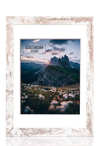 Rahmen mit Passepartout 50x60 cm (Bild 40x50) | Farbe: Vintage | 40 mm starke Rahmenleiste von Stallmann Design