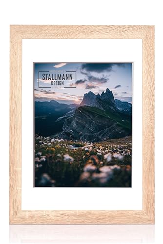 Rahmen mit Passepartout 70x100 cm (Bild 50x70) | Farbe: Sonoma | 40 mm starke Rahmenleiste von Stallmann Design