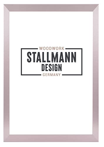 Stallmann Design SD Bilderrahmen mit Acrylglas-Antireflex, Rahmen new modern in 10x15 cm rosa pastell, zum vertikalen oder horizontalen Aufhängen von Stallmann Design