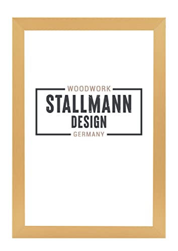 Stallmann Design SD Bilderrahmen mit Acrylglas-Antireflex, Rahmen new modern in 30x30 cm Gold, zum vertikalen oder horizontalen Aufhängen von Stallmann Design