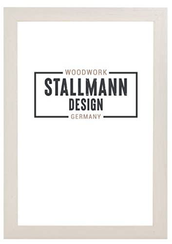 Stallmann Design SD Bilderrahmen mit Acrylglas-Antireflex, Rahmen new modern in 40x50 cm Birke, zum vertikalen oder horizontalen Aufhängen von Stallmann Design