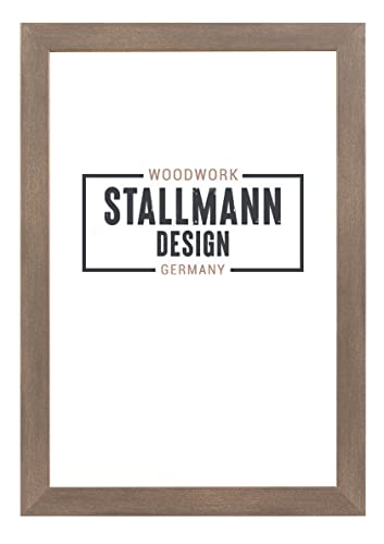 Stallmann Design SD Bilderrahmen mit Acrylglas-Antireflex, Rahmen new modern in 40x60 cm Stahl Optik, zum vertikalen oder horizontalen Aufhängen von Stallmann Design