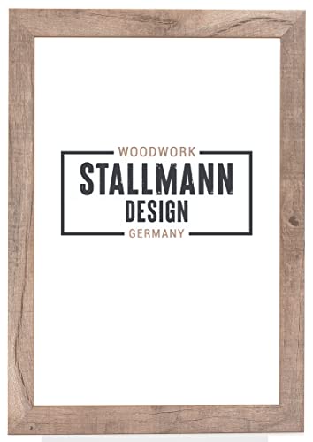 Stallmann Design SD Bilderrahmen mit Acrylglas-Antireflex, Rahmen new modern in 60x60 cm Wildeiche, zum vertikalen oder horizontalen Aufhängen von Stallmann Design