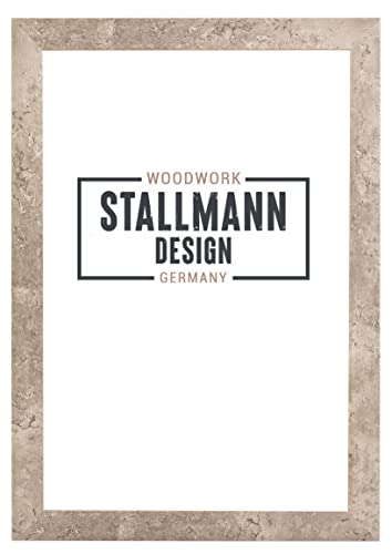 Stallmann Design SD Bilderrahmen mit Acrylglas-Antireflex, Rahmen new modern in 60x80 cm Beton Optik, zum vertikalen oder horizontalen Aufhängen von Stallmann Design