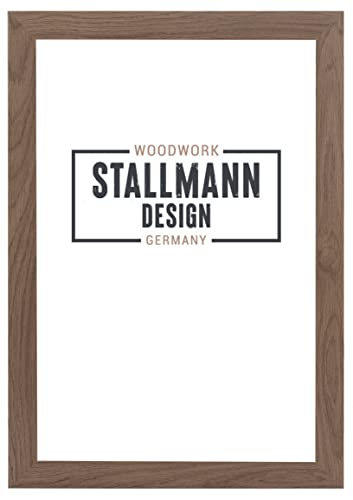 Stallmann Design SD Bilderrahmen mit Acrylglas-Antireflex, Rahmen new modern in 60x80 cm Mooreiche, zum vertikalen oder horizontalen Aufhängen von Stallmann Design
