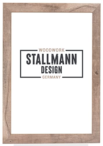 Stallmann Design SD Bilderrahmen mit Acrylglas-Antireflex, Rahmen new modern in 80x120 cm Wildeiche, zum vertikalen oder horizontalen Aufhängen von Stallmann Design