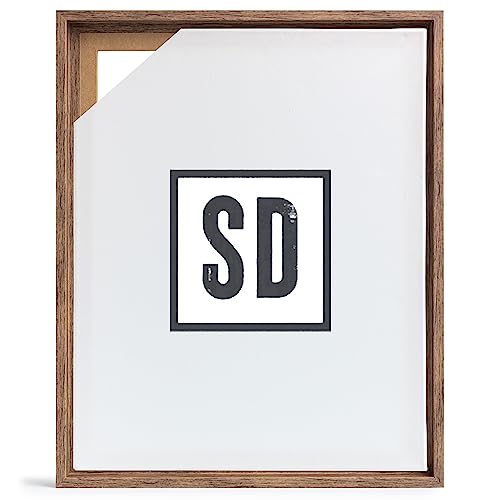 Stallmann Design Schattenfugenrahmen für Keilrahmen | 100x100 cm | Braun | MDF Rahmen für Leinwände mit Tiefeneffekt | mit Montagezubehör | Rahmen ohne Glas und Rückwand von Stallmann Design