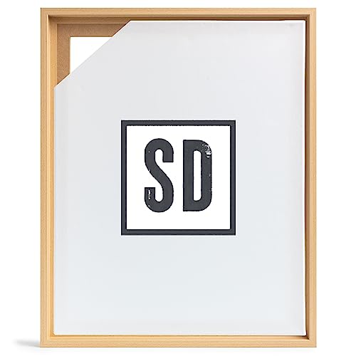 Stallmann Design Schattenfugenrahmen für Keilrahmen | 100x100 cm | Buche | MDF Rahmen für Leinwände mit Tiefeneffekt | mit Montagezubehör | Rahmen ohne Glas und Rückwand von Stallmann Design
