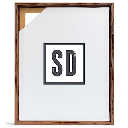 Stallmann Design Schattenfugenrahmen für Keilrahmen | 100x100 cm | Nussbaum | MDF Rahmen für Leinwände mit Tiefeneffekt | mit Montagezubehör | Rahmen ohne Glas und Rückwand von Stallmann Design