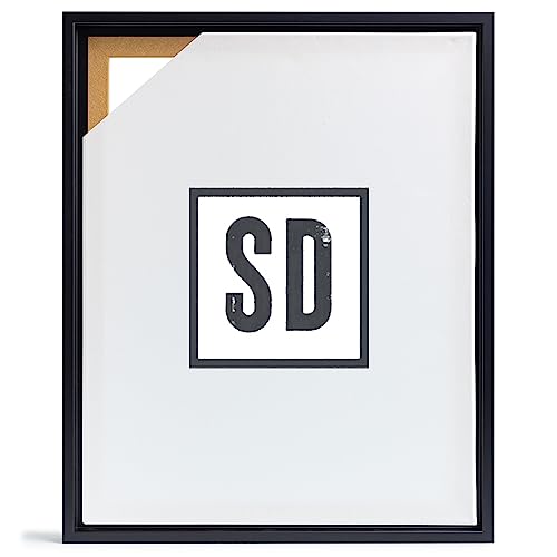 Stallmann Design Schattenfugenrahmen für Keilrahmen | 100x100 cm | schwarz | MDF Rahmen für Leinwände mit Tiefeneffekt | mit Montagezubehör | Rahmen ohne Glas und Rückwand von Stallmann Design