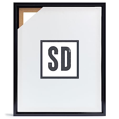 Stallmann Design Schattenfugenrahmen für Keilrahmen | 100x100 cm | schwarz glanz | MDF Rahmen für Leinwände mit Tiefeneffekt | mit Montagezubehör | Rahmen ohne Glas und Rückwand von Stallmann Design