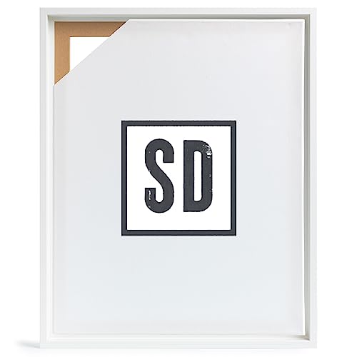 Stallmann Design Schattenfugenrahmen für Keilrahmen | 100x150 cm | weiß | MDF Rahmen für Leinwände mit Tiefeneffekt | mit Montagezubehör | Rahmen ohne Glas und Rückwand von Stallmann Design