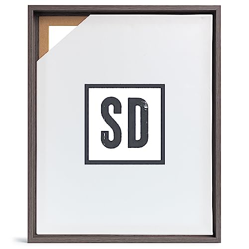 Stallmann Design Schattenfugenrahmen für Keilrahmen | 20x20 cm | Mooreiche | MDF Rahmen für Leinwände mit Tiefeneffekt | mit Montagezubehör | Rahmen ohne Glas und Rückwand von Stallmann Design