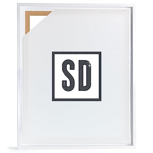 Stallmann Design Schattenfugenrahmen für Keilrahmen | 20x20 cm | weiß glanz | MDF Rahmen für Leinwände mit Tiefeneffekt | mit Montagezubehör | Rahmen ohne Glas und Rückwand von Stallmann Design