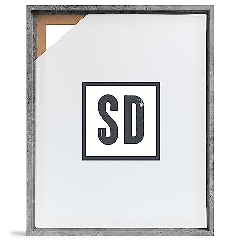 Stallmann Design Schattenfugenrahmen für Keilrahmen | 21x29,7 cm (DIN A4) | Beton | MDF Rahmen für Leinwände mit Tiefeneffekt | mit Montagezubehör | Rahmen ohne Glas und Rückwand von Stallmann Design