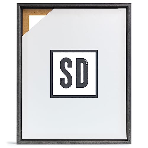 Stallmann Design Schattenfugenrahmen für Keilrahmen | 25x25 cm | Stahl Optik | MDF Rahmen für Leinwände mit Tiefeneffekt | mit Montagezubehör | Rahmen ohne Glas und Rückwand von Stallmann Design