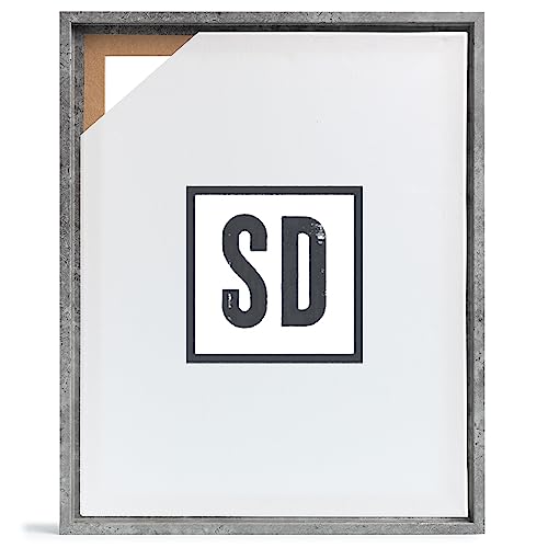 Stallmann Design Schattenfugenrahmen für Keilrahmen | 35x45 cm | Beton | MDF Rahmen für Leinwände mit Tiefeneffekt | mit Montagezubehör | Rahmen ohne Glas und Rückwand von Stallmann Design