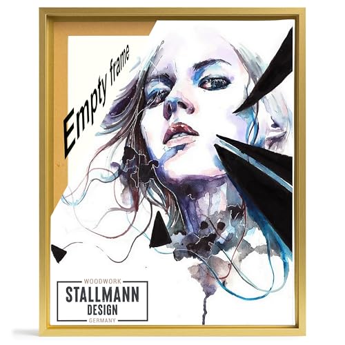 Stallmann Design Schattenfugenrahmen für Keilrahmen | 80x120 cm | gold | MDF Rahmen für Leinwände mit außergewöhnlicher Tiefenwirkung (40mm) | mit Montagezubehör | ohne Glas und Rückwand von Stallmann Design