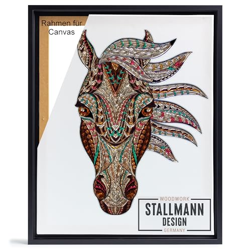 Stallmann Design Schattenfugenrahmen für Leinwände auf Keilrahmen | Farbe: Schwarz | Größe: 70 x 70 cm | Rahmen ohne Glas & Rückwand | mit Montagezubehör von Stallmann Design