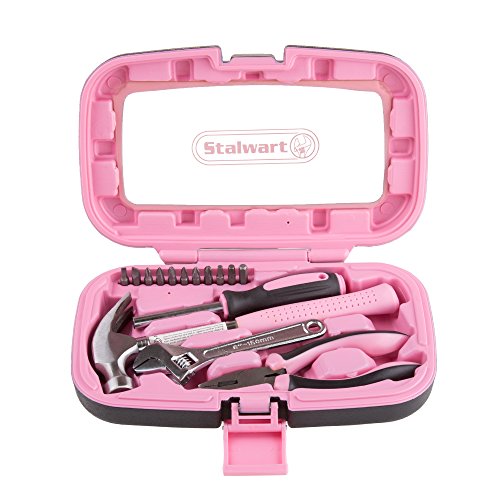 Stalwart 75-HT2015 Hand Tools, Pink Tool Set - 15 Piece by Stalwart, Set Includes – Hammer, Wrench, Screwdriver, Pliers (Tool Kit for The Home, Office, or Car) von Stalwart