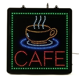 Stalwart CD974 LED Schild cafe Display, 400 mm x 400 mm x 40 mm von Stalwart