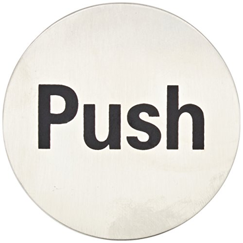 Stalwart U063 Türschild Push, Edelstahl von Stalwart