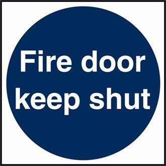 Stalwart W222 Fire Türschild, selbstklebend, Vinyl, 100 mm x 100 mm von Stalwart