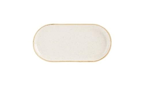 treues 118132oa Oatmeal schmal Teller, oval, 32 cm x 20 cm/31,8 x 20,3 cm (Pack von 6) von Stalwart