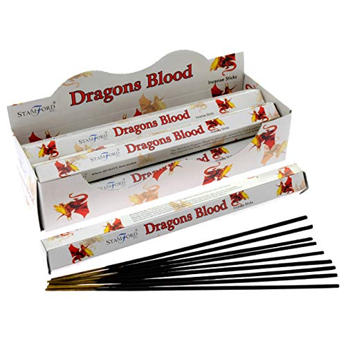 1 Display Box Mit 6 Tuben Drachenblood Rucherstbchen (120 Stbchen Insgesamt ) von Stamford