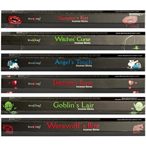 STAMFORD 37344 Mythical Variety Set Räucherstäbchen, 6 Packungen x 15 Stäbchen, Schwarz, One Size STAMFORD 37344 Mythical Variety Set Räucherstäbchen, 6 Packungen x 15 Stäbchen, Schwarz, One Size von STAMFORD INC.