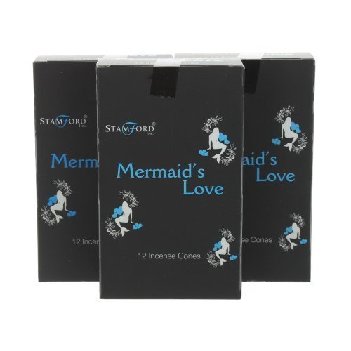Stamford - 3 Packungen Schwarze Range Weihrauch Kegel - Mermaid's Love von Stamford
