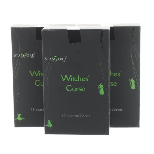 Stamford - 3 Packungen mit Stamford Schwarze Range Weihrauch Kegel - Witches Curse von Stamford